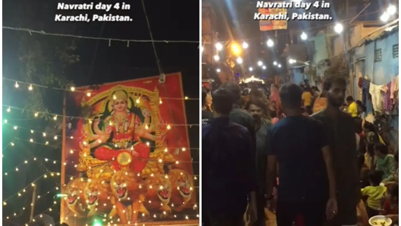 Watch: Pakistani Influencer’s Video Of Navratri Celebrations In Karachi Goes Viral Navratri celebrations in Karachi