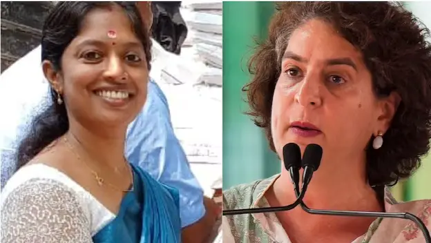 Navya Haridas & Priyanka Gandhi