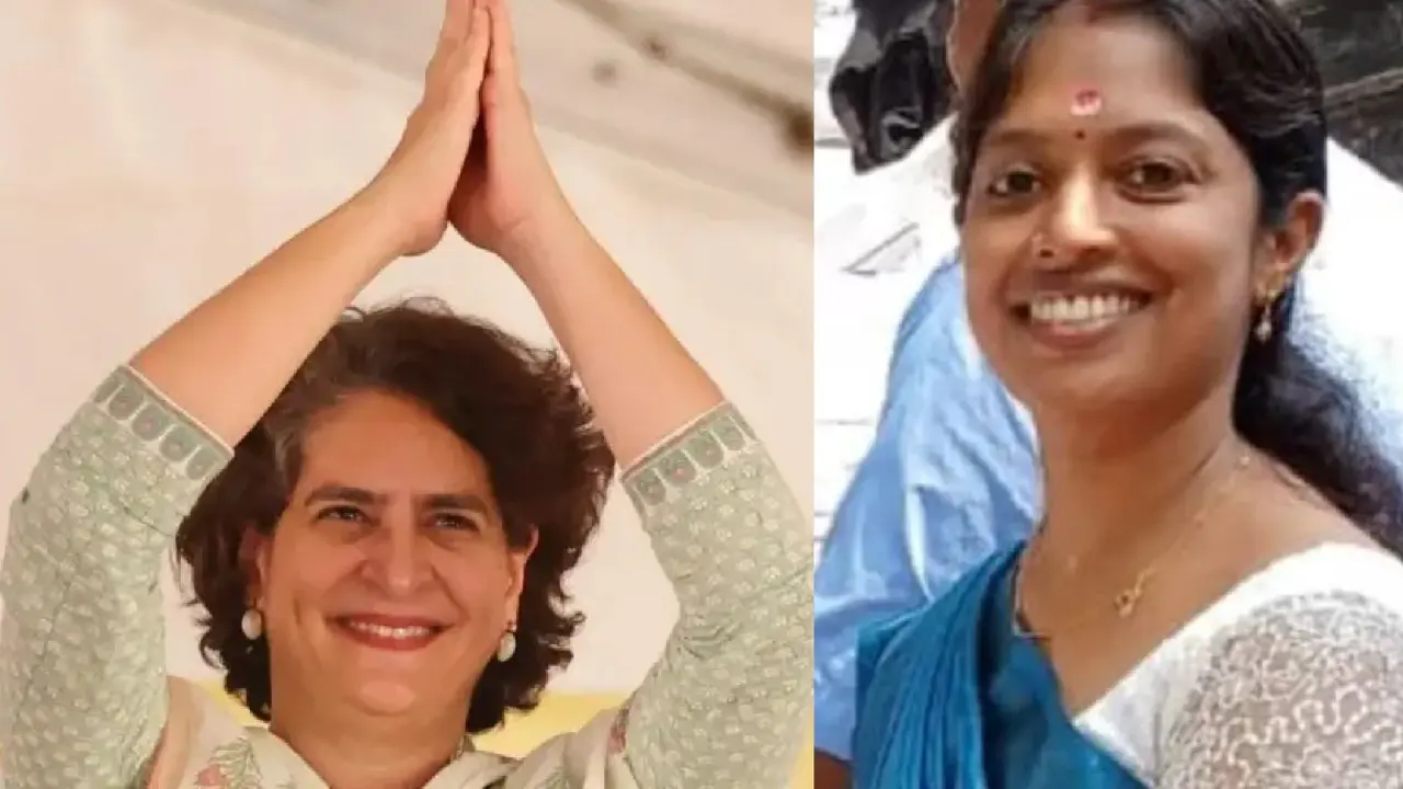 Navya Haridas & Priyanka Gandhi