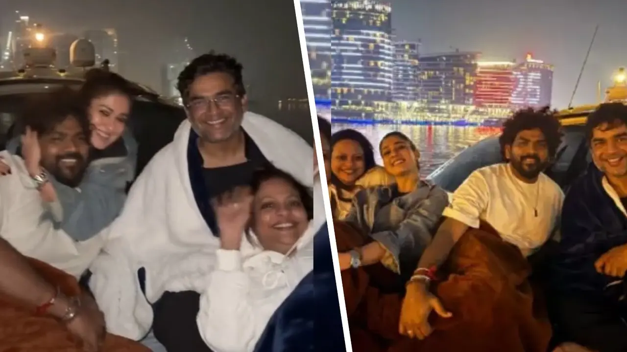 Nayanthara-Vignesh Shivan Join R Madhavan And His Wife Sarita For New Year Celebrations In Dubai | PHOTOS Nayanthara-Vignesh, Madhavan-Sarita enjoy in Dubai