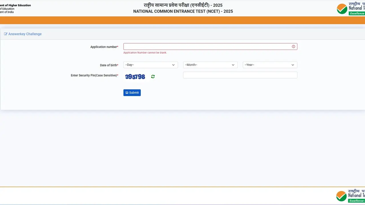 NCET 2025 Provisional Answer Key Out at exams.nta.ac.in, Here's How to Check