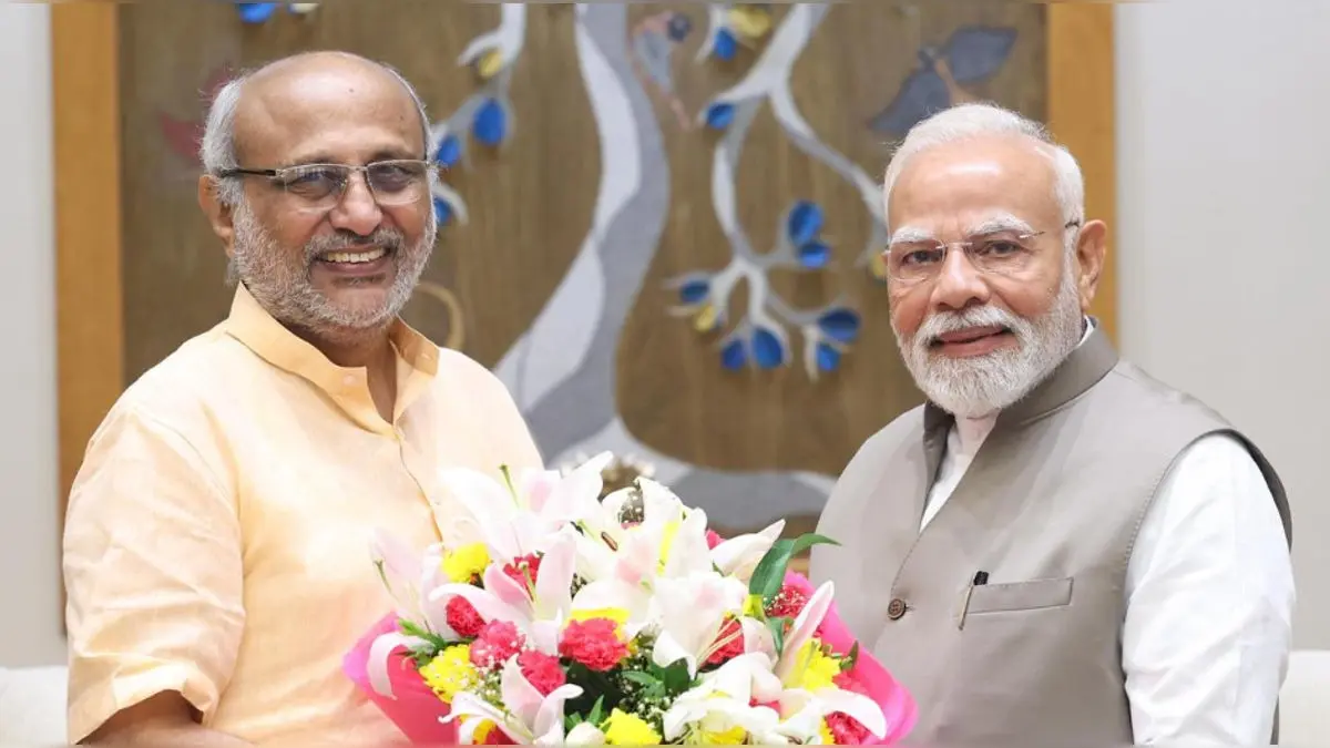NDA's VP Nominee CP Radhakrishnan Files Nomination In Presence Of PM Modi