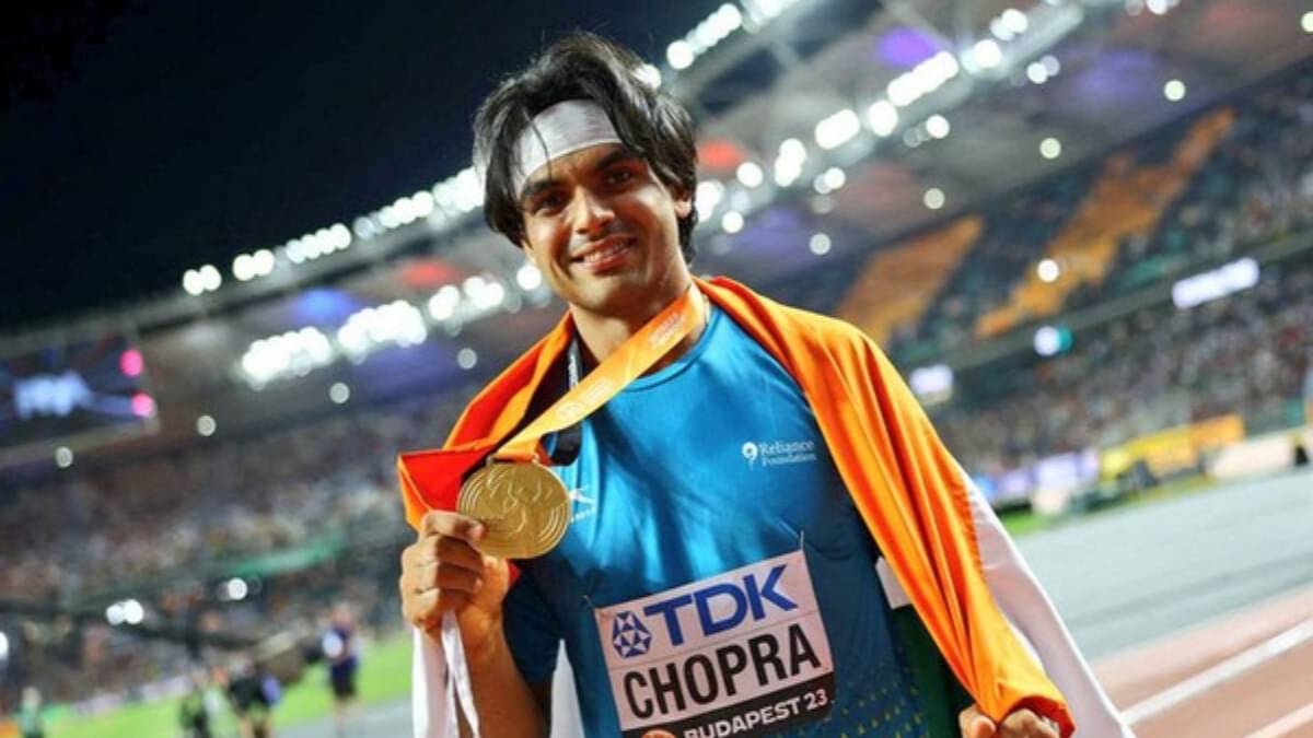 Neeraj Chopra during an event in Budapest