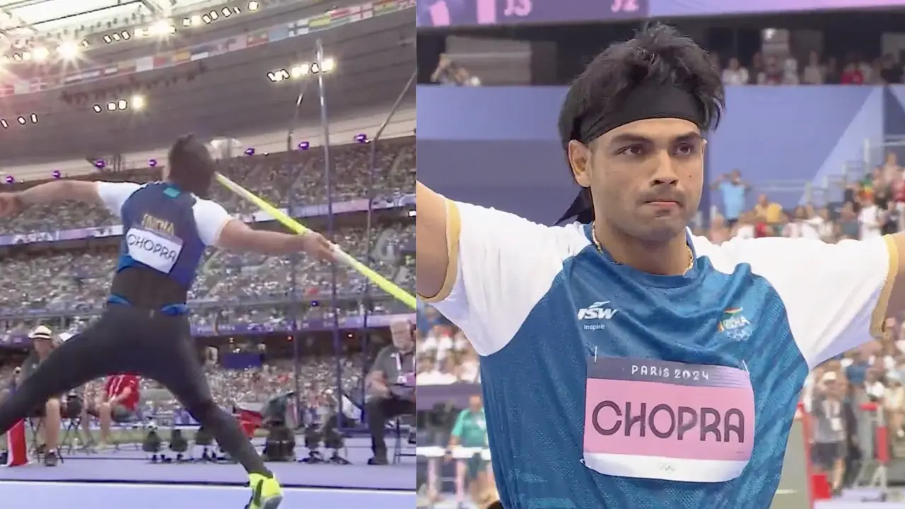 Watch Neeraj Chopra's HUMUNGOUS 89.34m Throw To Enter Javelin Men's Final In Paris Olympics Neeraj Chopra's insane throw