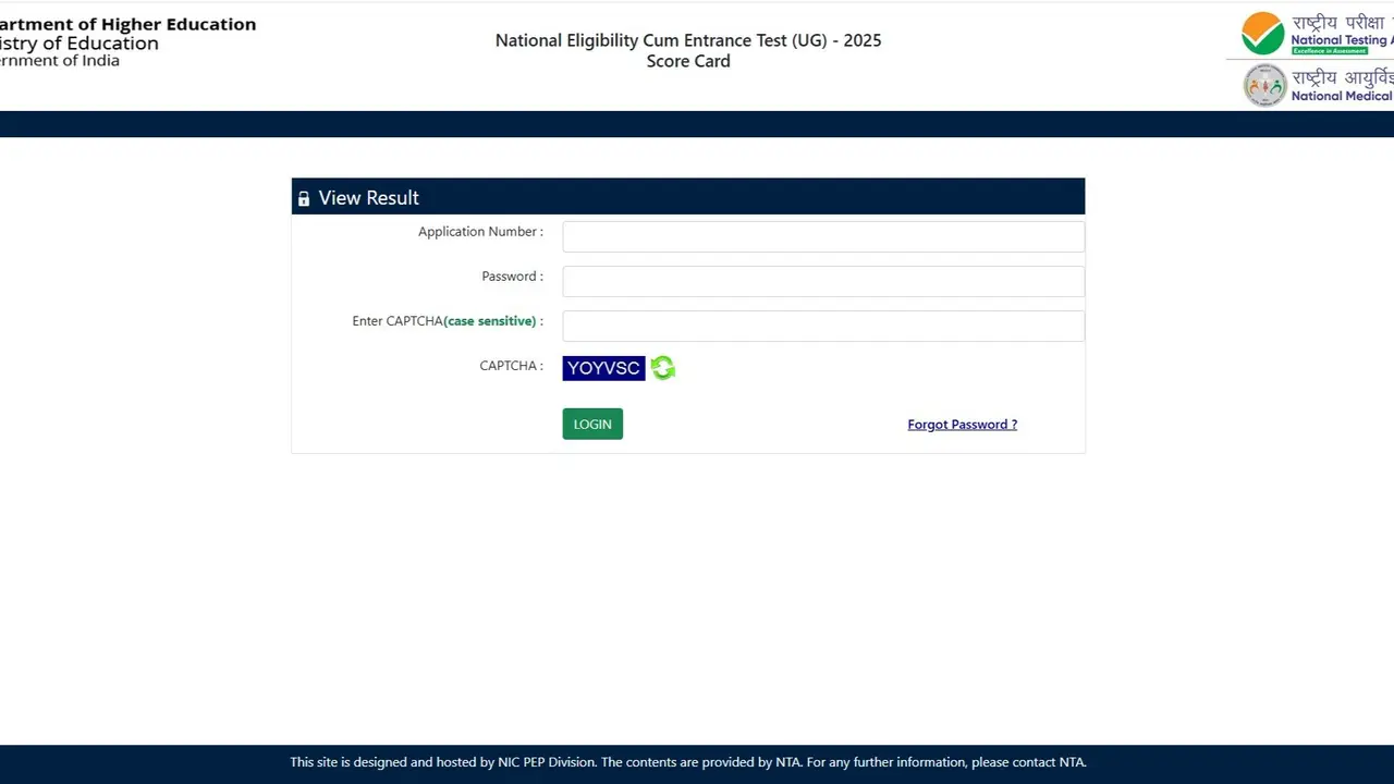 NEET UG Result 2025 Declared Live: NTA Announced Result at neet.nta.nic.in, Direct Link to Check Here NEET UG Result 2025 Live: NTA Expected to Announce Result Shortly at neet.nta.nic.in, Countdown Begins, Check Time and Link Here