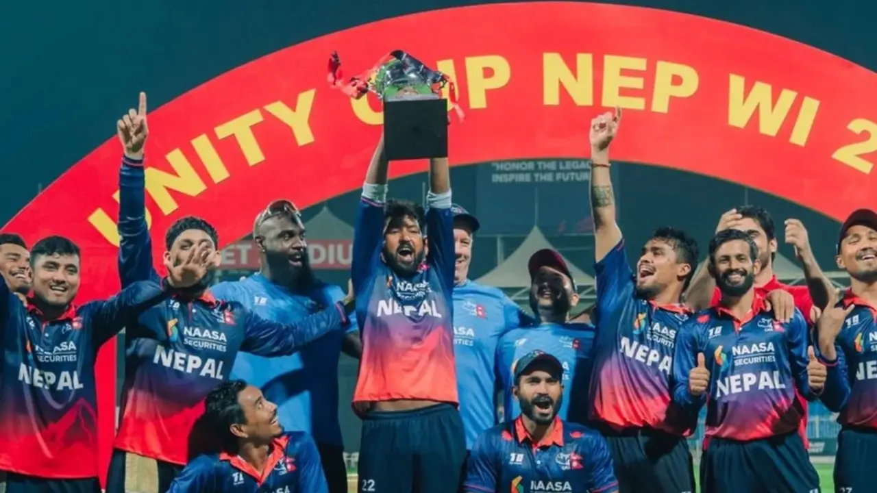 nep vs WI west indies won 3rd T20I but Nepal clinch three match series creates history