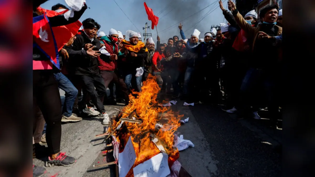 Nepal Protests Escalate: Arson Attack On Nepal Minister's Home As 'Gen Z' Protests Enter Day Two