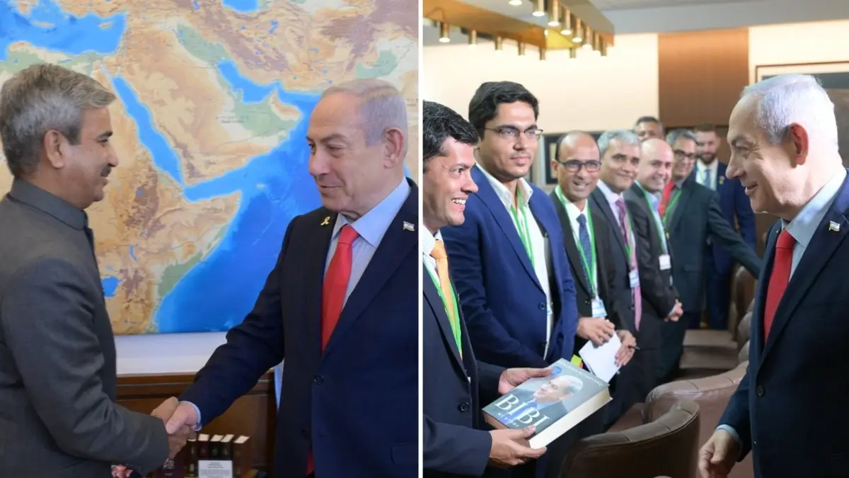 Benjamin Netanyahu Meets Indian Ambassador And Senior Journalists In Jerusalem Amid Deepening India-Israel Ties Netanyahu Meets Indian Ambassador JP Singh, Senior Journalists In Jerusalem