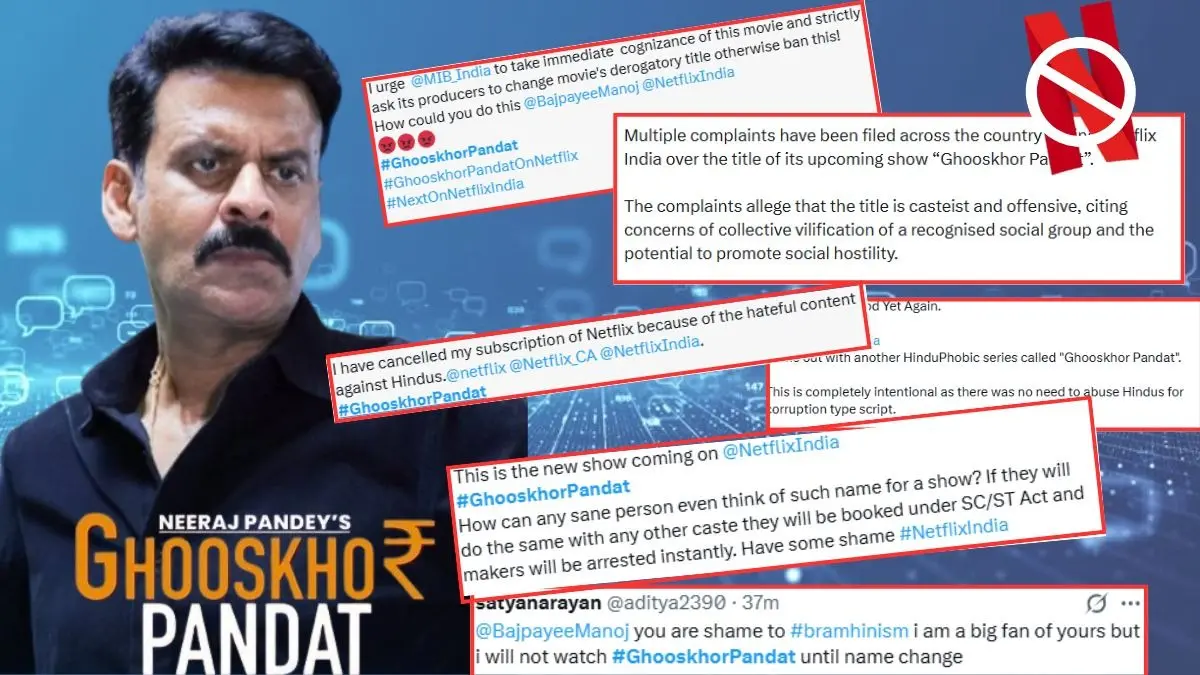 Netflix Draws Massive Backlash, 'Casteism' Accusations Over Manoj Bajpayee's Ghooskhor Pandat Title And Teaser Netflix receives severe backlash