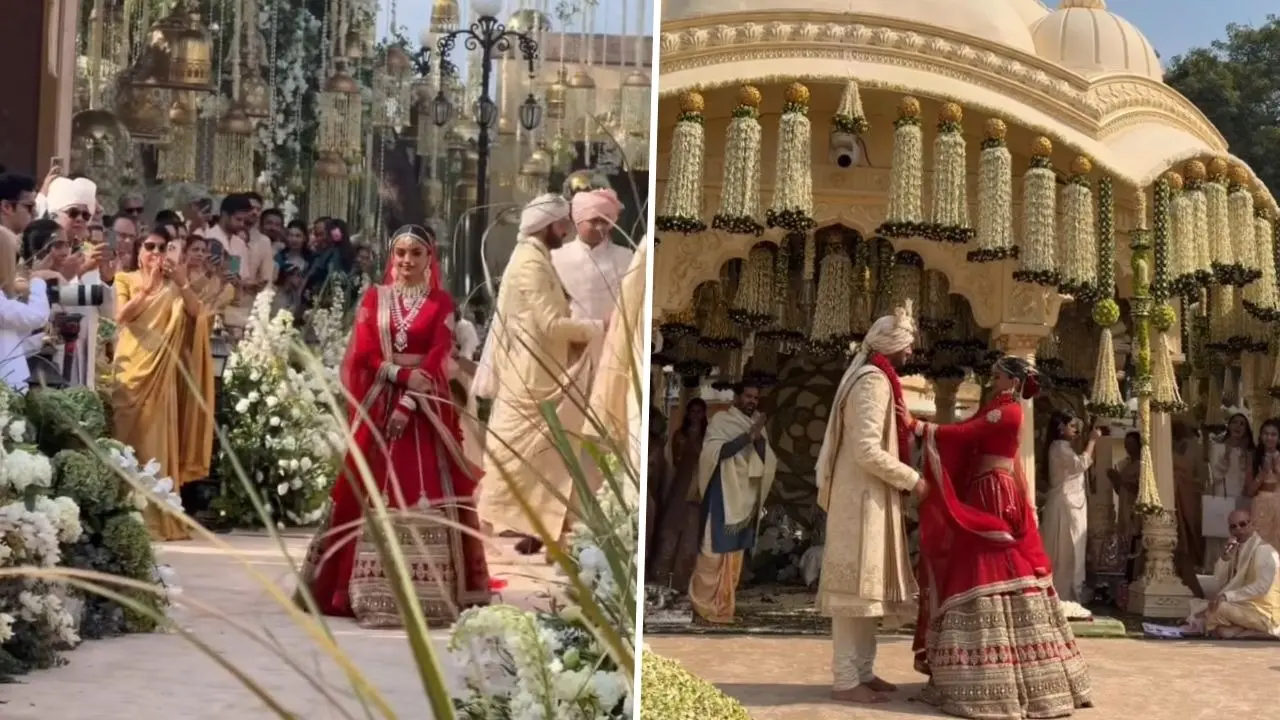 Netra Mantena-Vamsi Gadiraju Exchange Vows In Grand Royal Wedding