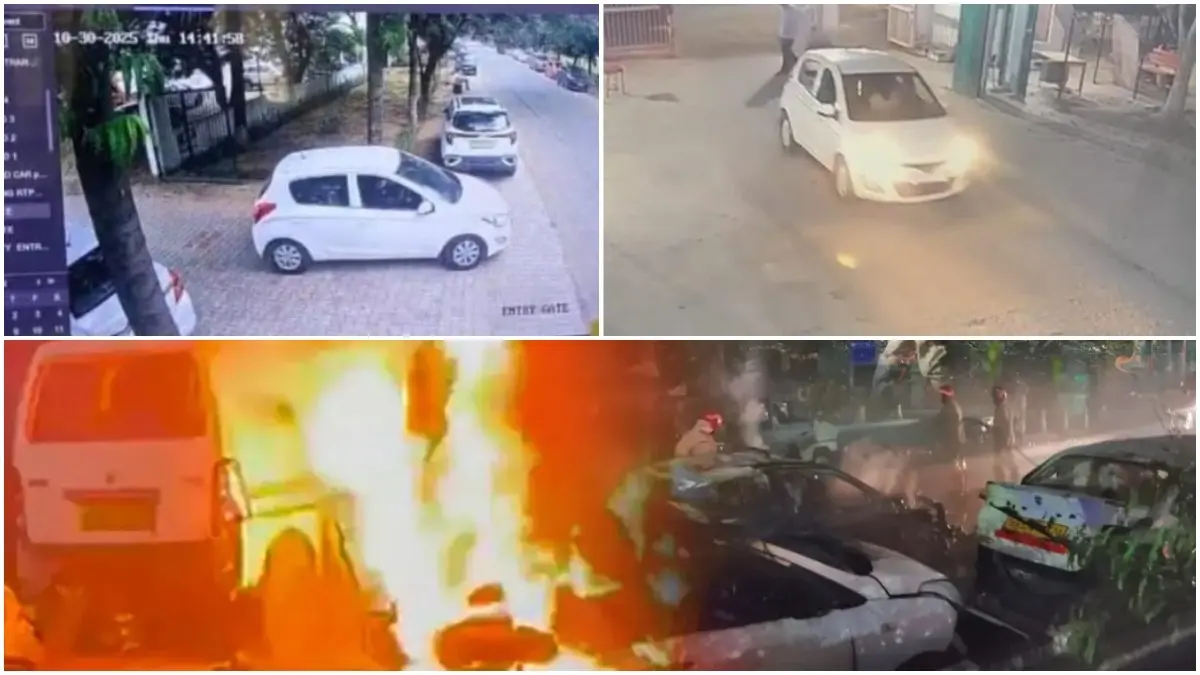 New CCTV Footage Shows i20 Car Used in Delhi Blast Parked Inside Al Falah University In October