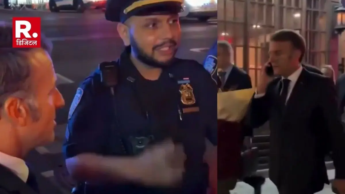 New York police stopped French President Macron
