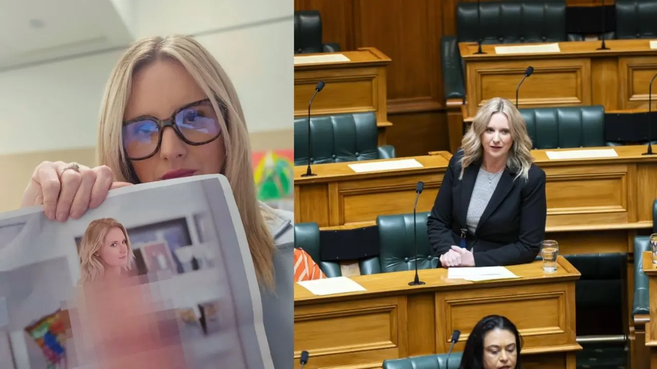 new Zealand female mp laura mcclure AI generated deepfake nude photo.