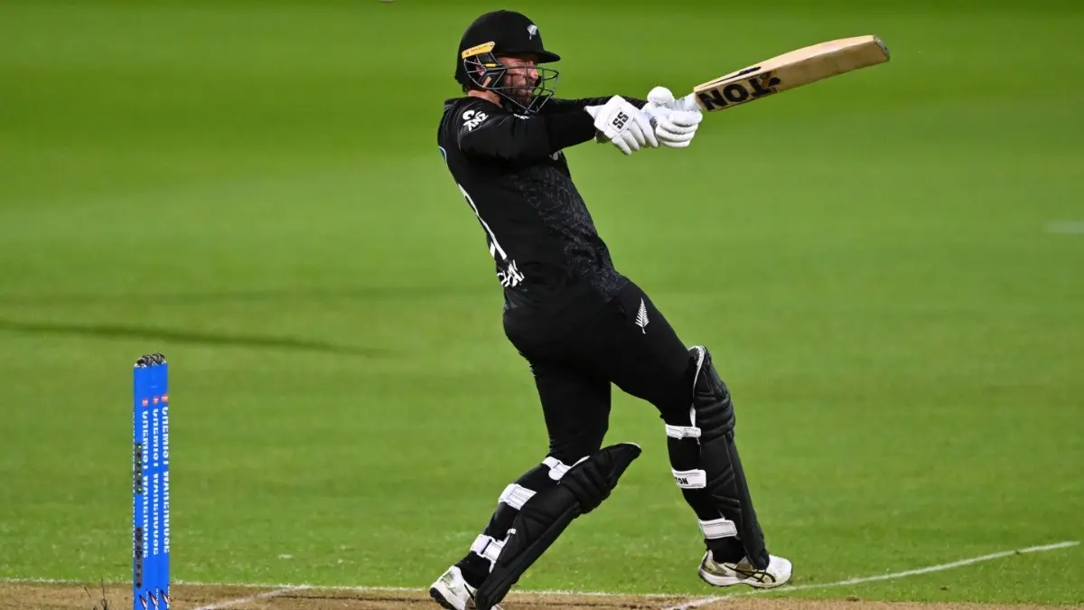 New Zealand vs West Indies Live Streaming: When And Where To Watch NZ vs WI 3rd ODI Match Live In India? New Zealand's Devon Conway in action against West Indies in the 2nd ODI match