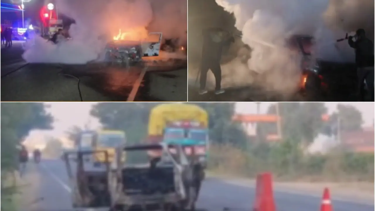 Newborn Baby, 3 Others Charred To Death As Ambulance Catches Fire in Gujarat