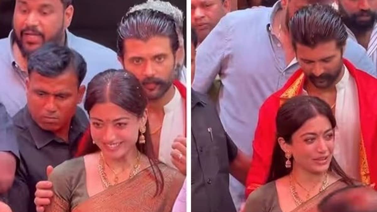 Newlyweds Vijay Deverakonda and Rashmika Mandanna seek divine blessings