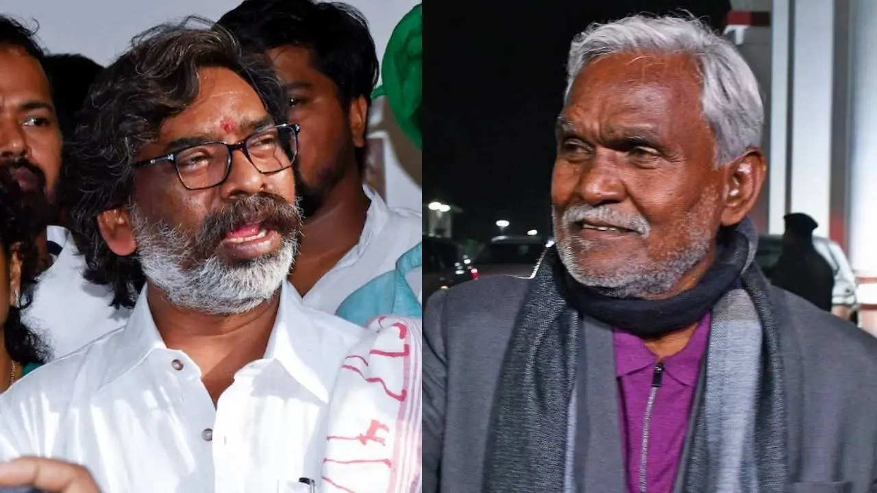 Hemant Soren and Champai Soren