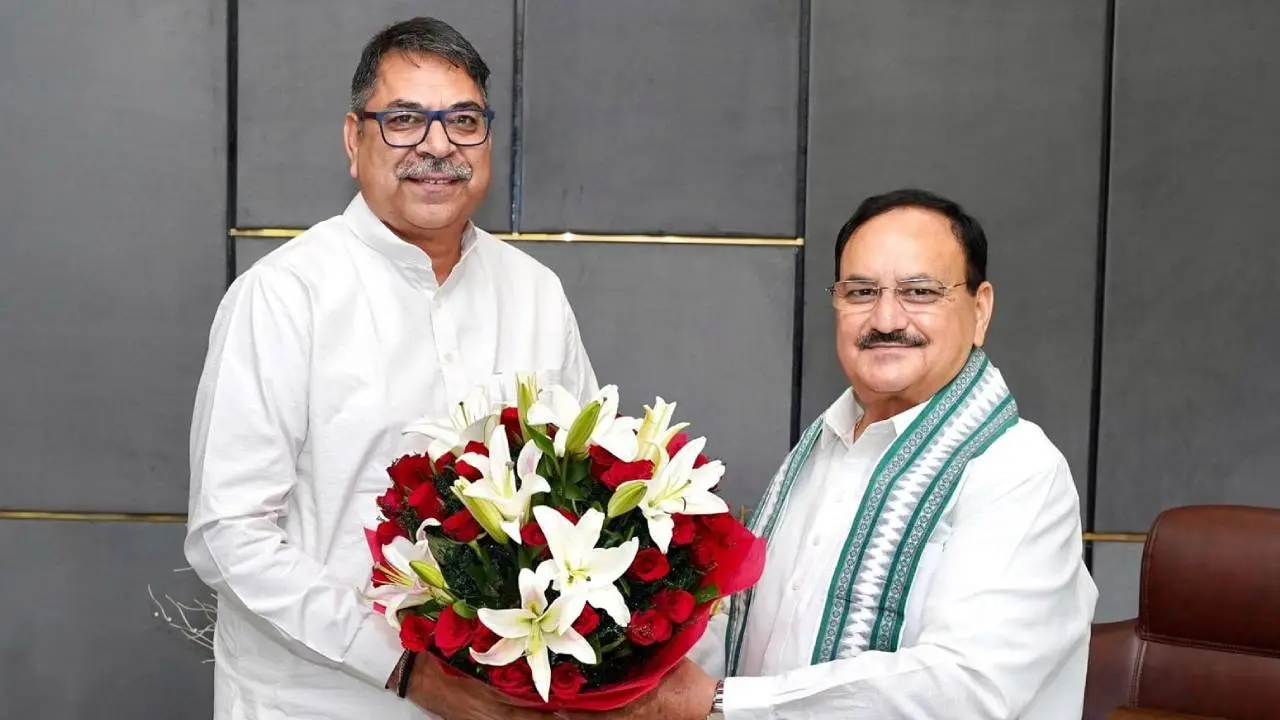 JP Nadda and Satish Poonia