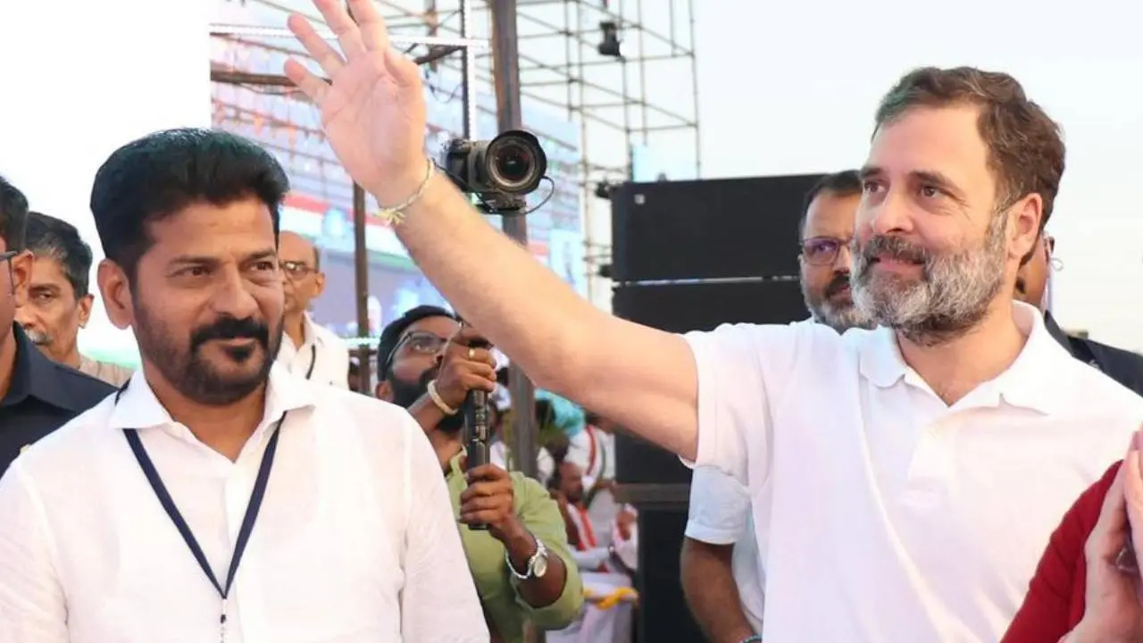 Revanth Reddy and Rahul Gandhi