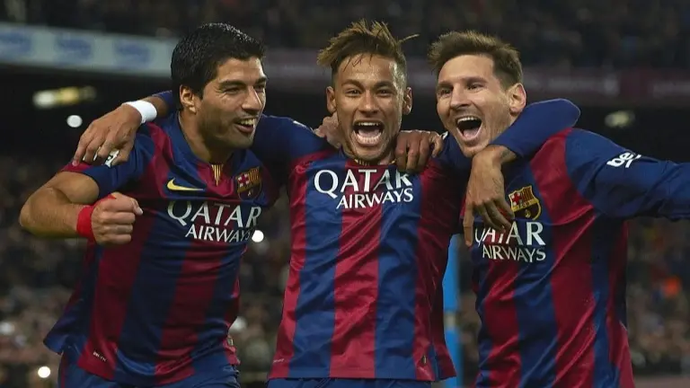 Neymar, Lionel Messi and Luis Suarez