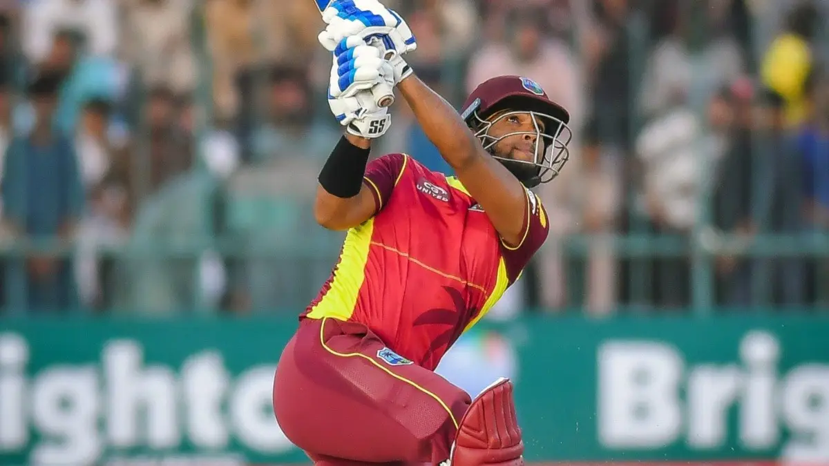 Nicholas Pooran in action