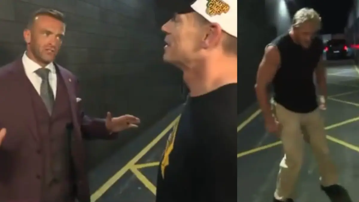 NIck Aldis, John Cena and Logan Paul