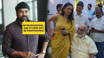 Chiranjeevi's 'No Such Thing As Casting Couch' Remark Backfires As His Niece Niharika Konidela's Video With K Raghevendra Rao Goes Viral Niharika Konidela looked uncomfortable with K Raghvendra Rao holding her waist at an event