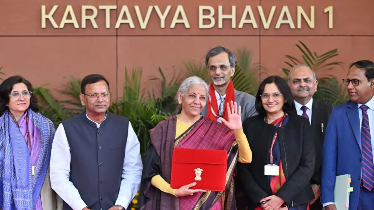 ‘An Ode To Tamil Nadu’: FM Nirmala Sitharaman Dons Deep Maroon Kanjeevaram Saree To Present Budget 2026 Nirmala Sitharaman