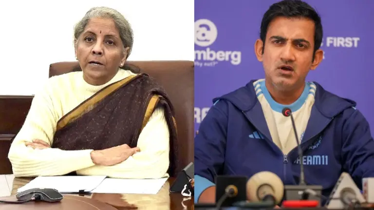 FM Nirmala Sitharaman Takes Brutal Jibe At Her Critics With Hilarious Gautam Gambhir Remark Nirmala Sitharaman and Gautam gambhir