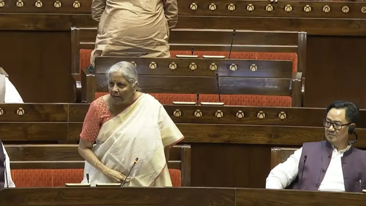 Nirmala Sitharaman in rajya sabha