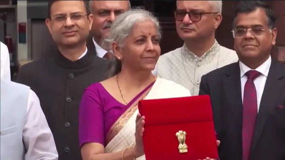 Nirmala Sitharaman uses a Made in India tablet for the announcement of Union Budget or Interim Budget.