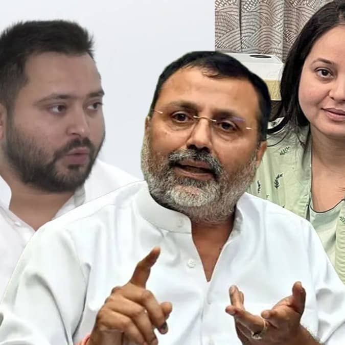 Nishikant Dubey statement on Rohini Acharya allegations tejashwi yadav