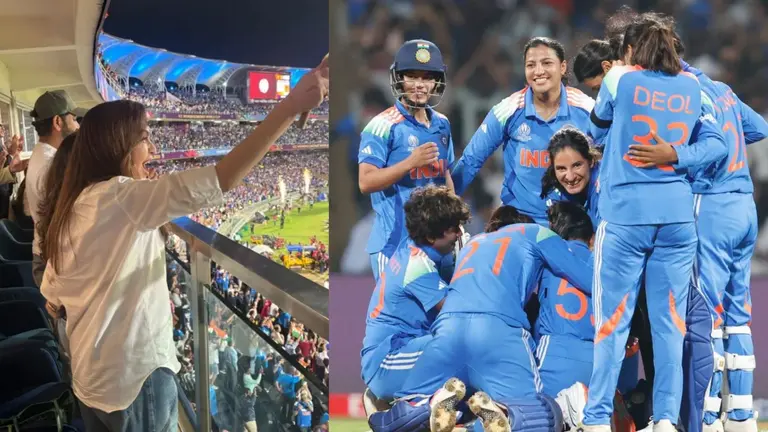 वुमेंस टीम के खिताब जीतते ही चहक उठीं नीता अंबानी, तिरंगा लहराते हुए यूं किया सेलिब्रेट; VIDEO Nita Ambani on Team India won Women's World Cup