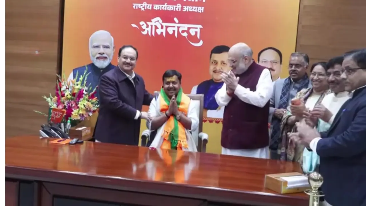 नितिन नबीन का BJP मुख्यालय में भव्य स्वागत, अमित शाह और नड्डा की मौजूदगी में संभाला कार्यभार Nitin Nabin