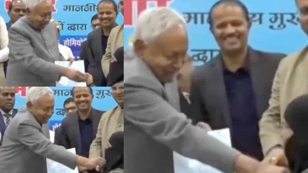 Nitish Kumar Pulls Down Muslim Woman's Hijab At Public Event | Shocking Video