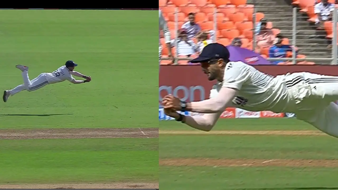 nitish Kumar reddy catch takes a blinder india vs west indies 1st test day three ind vs wi