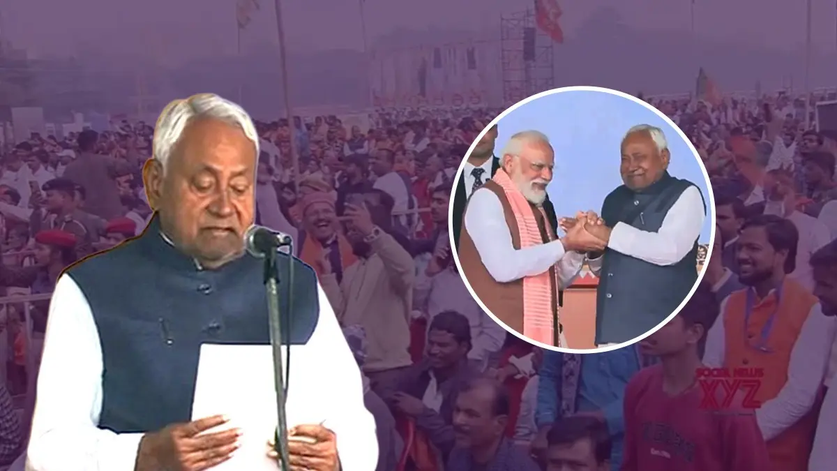 Nitish Kumar takes oath as Bihar Chief Minister for 10th time at Gandhi Maidan Patna on November 20, 2025