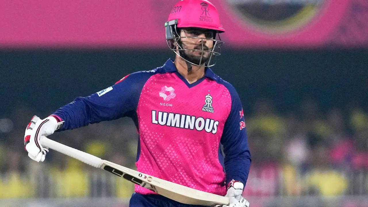 Nitish Rana celebrates his 50 vs CSK.