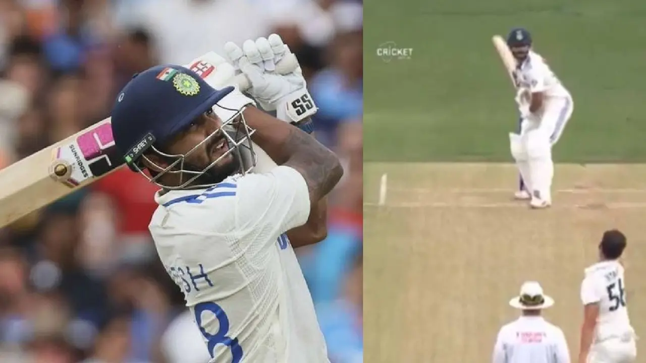 बेबाक अंदाज में खेले नीतीश रेड्डी, जिस स्टार्क ने मचाया कोहराम उनकी गेंद पर जड़ा गर्दा छक्का, VIDEO Nitish Reddy shines again hits magical six against mitchell starc