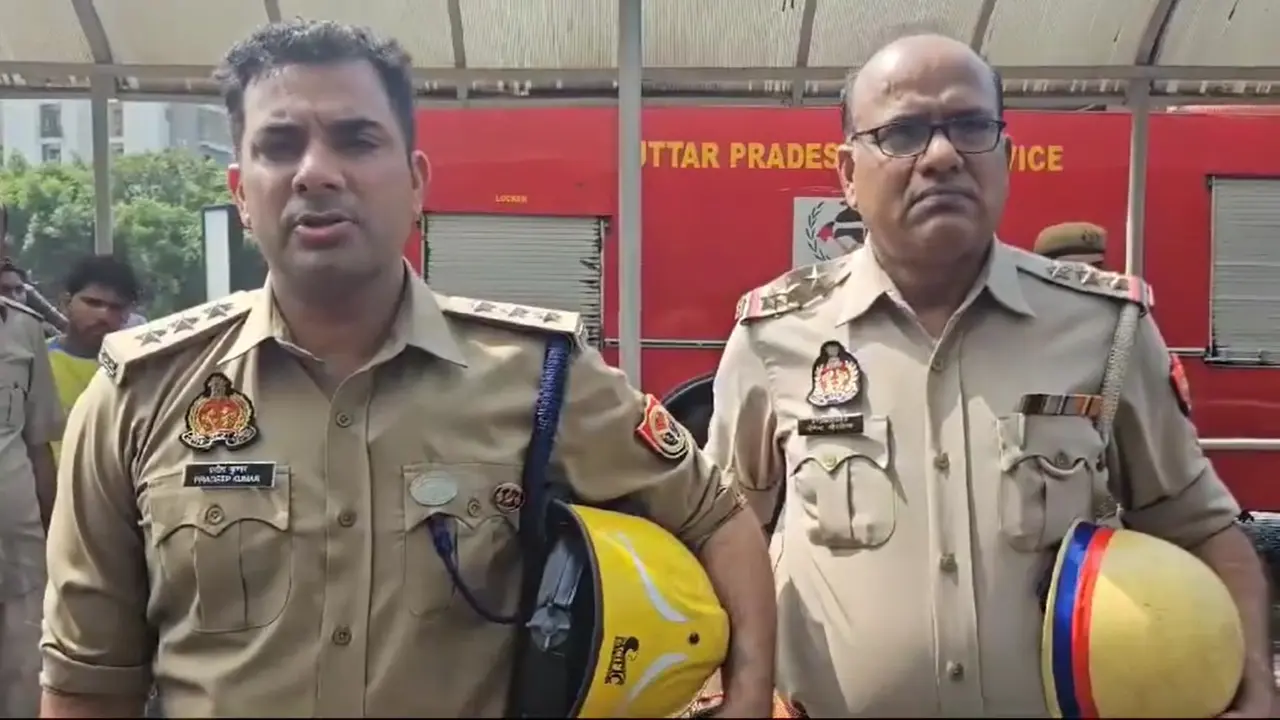 Noida fire in under construction