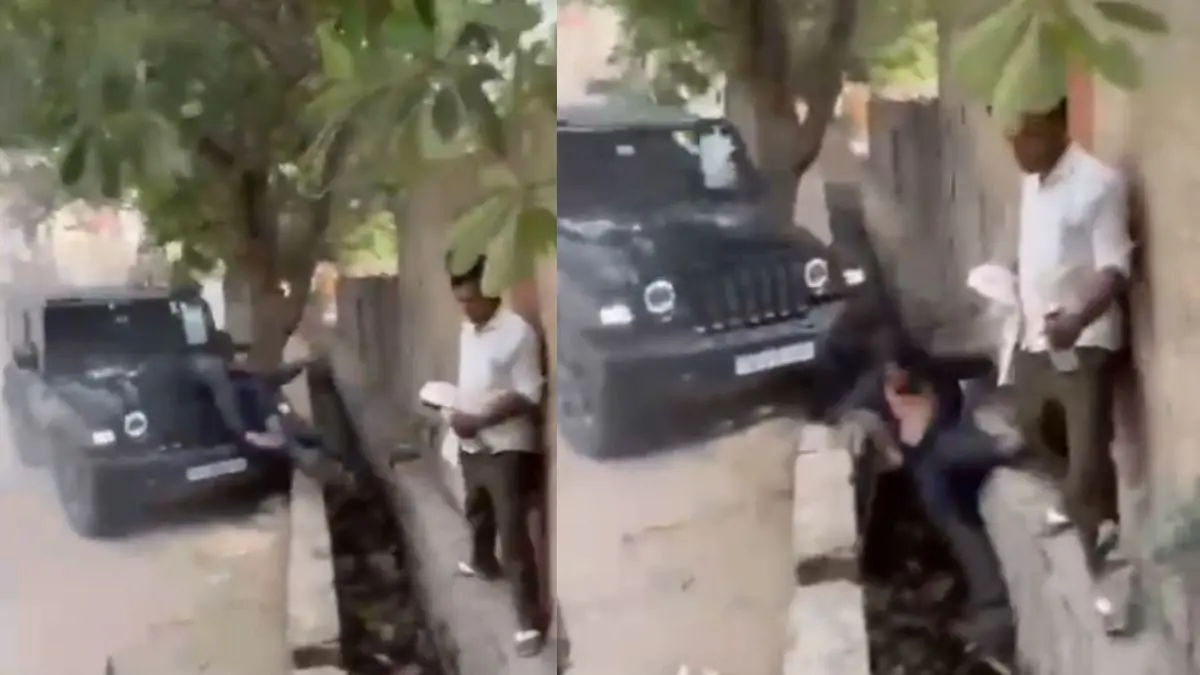 Noida Road Rage Horror: Thar SUV Rams Man, Flings Him Into Drain