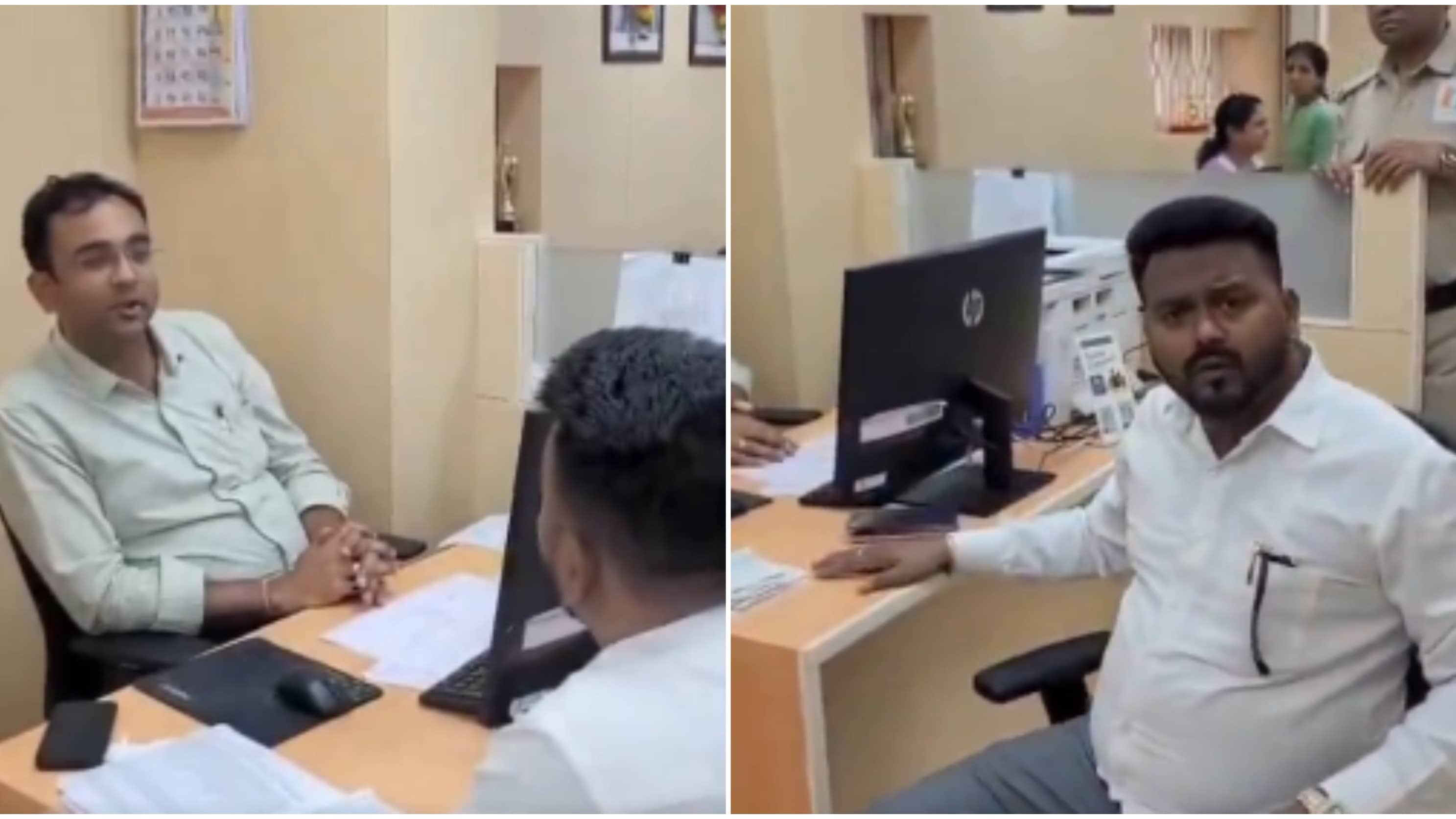 Non-Marathi Bank Staff Threatened, Forced To Speak Marathi By MNS Leaders In Mumbai | VIRAL VIDEO