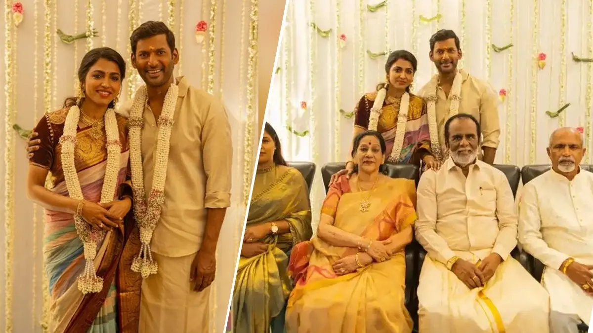 Not Wedding, Vishal-Sai Dhanshika Get Engaged After Years Of Dating On Actor's 47th Birthday, Watch Dreamy Photos