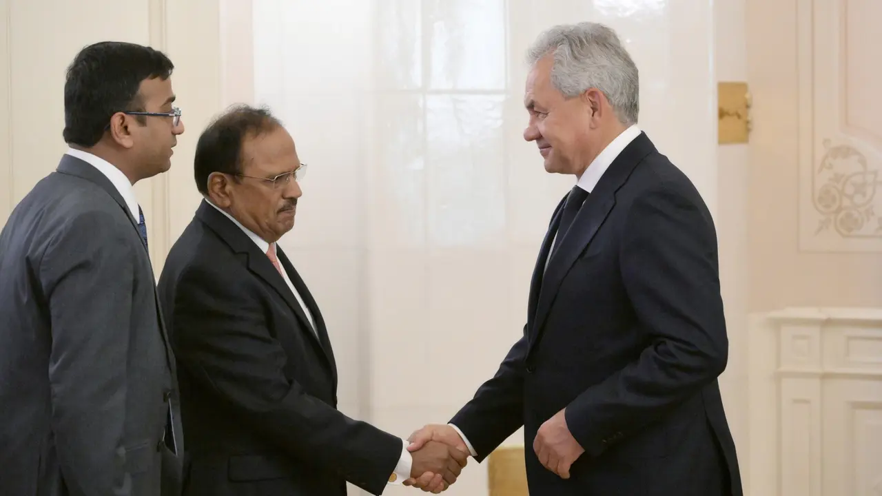 After PM Modi, NSA Ajit Doval Lands in Russia as India Leads Ukraine Peace Efforts NSA Ajit Doval meets Sergei Shoigu, Secretary of the Security Council of the Russian Federation