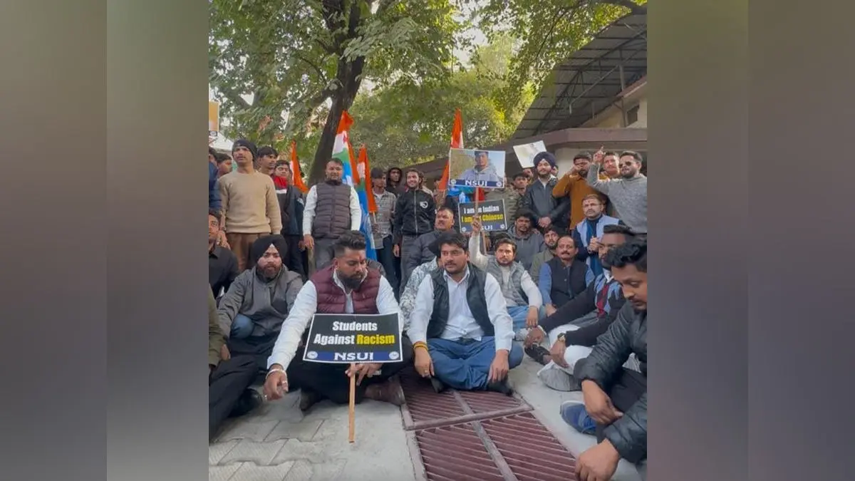 NSUI Activists Hold Protest Against Killing Of Tripura Student Angel Chakma In Dehradun