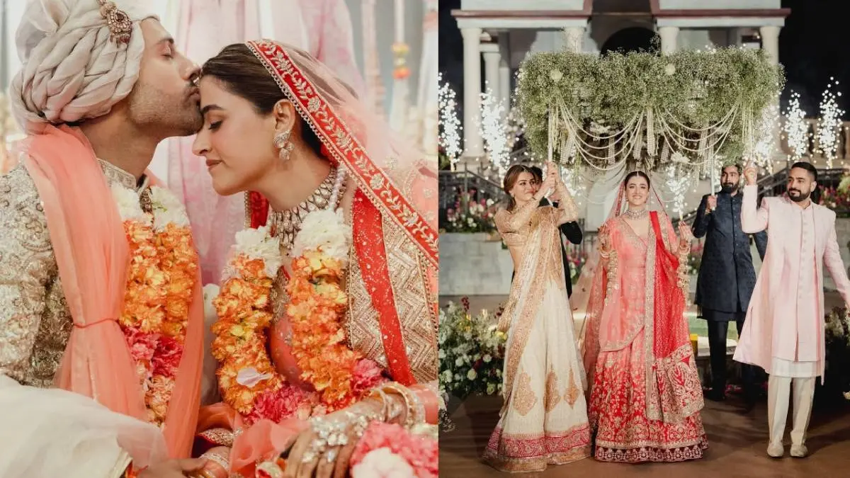 Nupur Sanon-Stebin Ben Wedding: वरमाला से सात फेरों तक, नूपुर-स्टेबिन ने दिखाई हिंदू वेडिंग की झलक; कृति सेनन ने पकड़ी फूलों की चादर Nupur Sanon-Stebin Ben Hindu Wedding