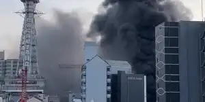 Massive Fire Breaks Out Near Osaka’s Iconic Tsutenkaku Tower