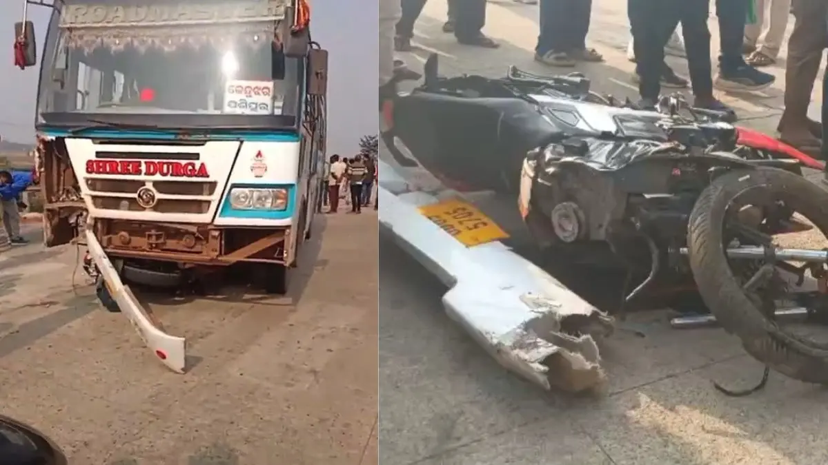 odisha mayurbhanj road accident 3 youths die in bus motorcycle crash