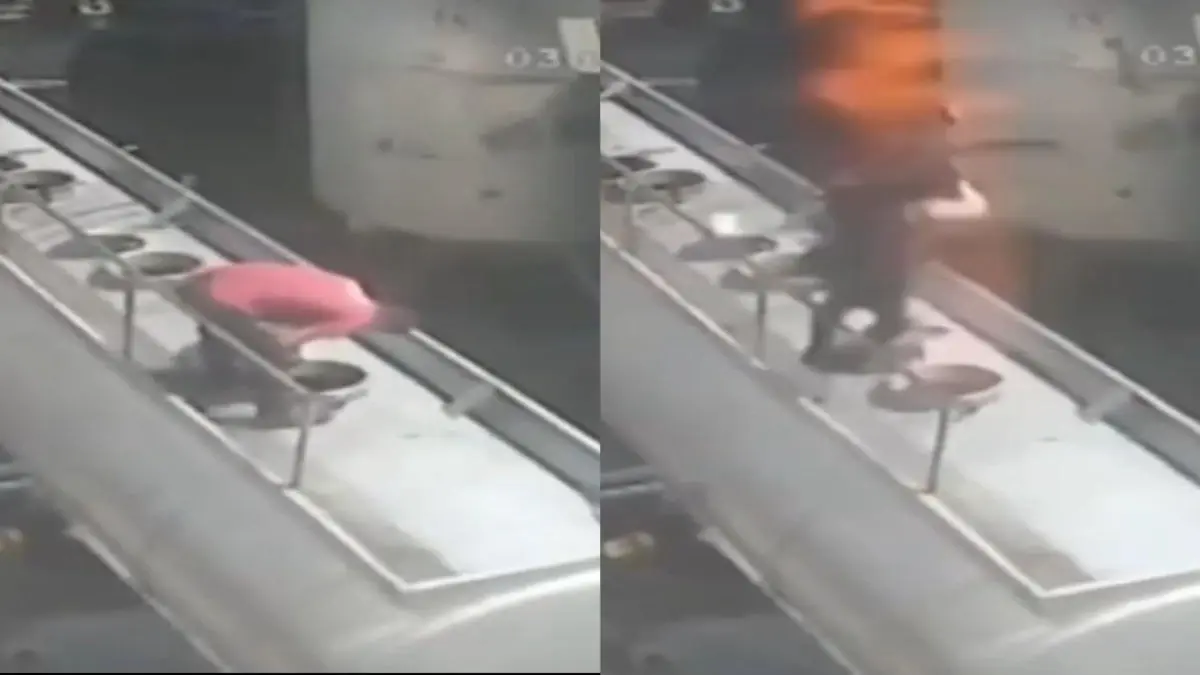 Oil tanker cap blasts on man's face throwing him meters away in Turkey's oil factory