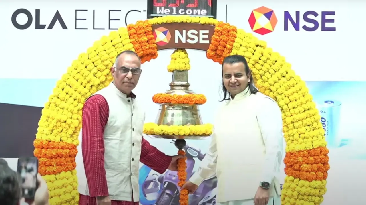 Ola Electric makes flat market debut Ola Electric